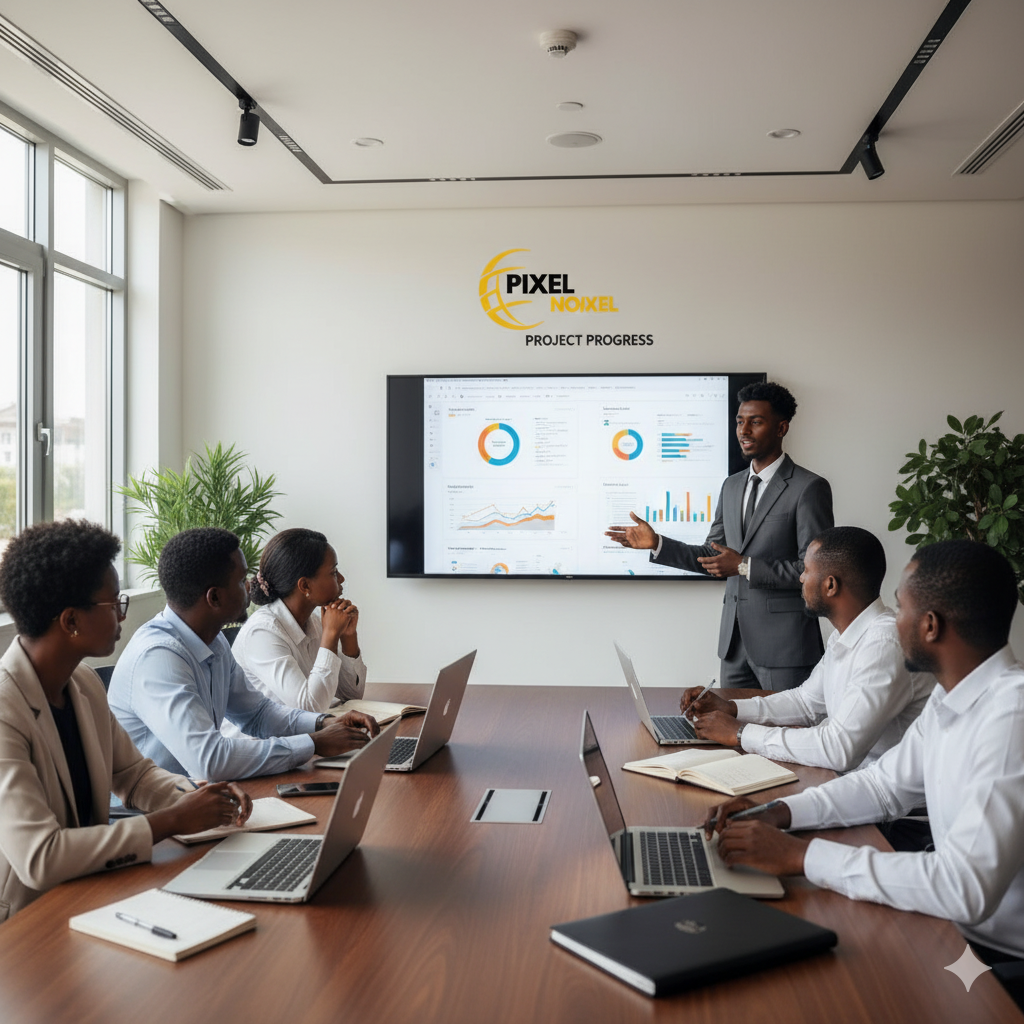 Équipe en réunion créative